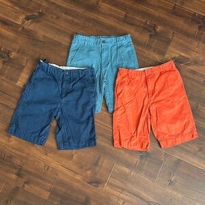 GAP Kids sz 12 Flat Front Shorts Set - Navy, Teal, and Orange!
